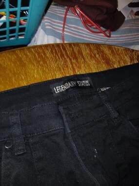 Legendary Status Biker Jeans Black Denim Pants Size 34